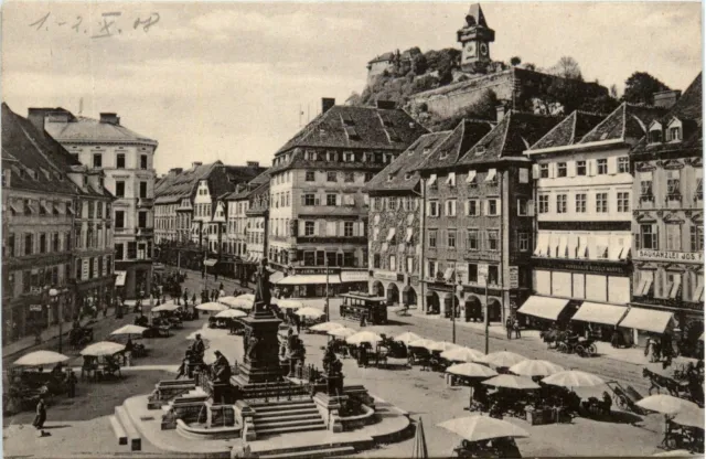 Graz/Steiermark und Umgebung - Hauptplatz mit Schlossberg -337086