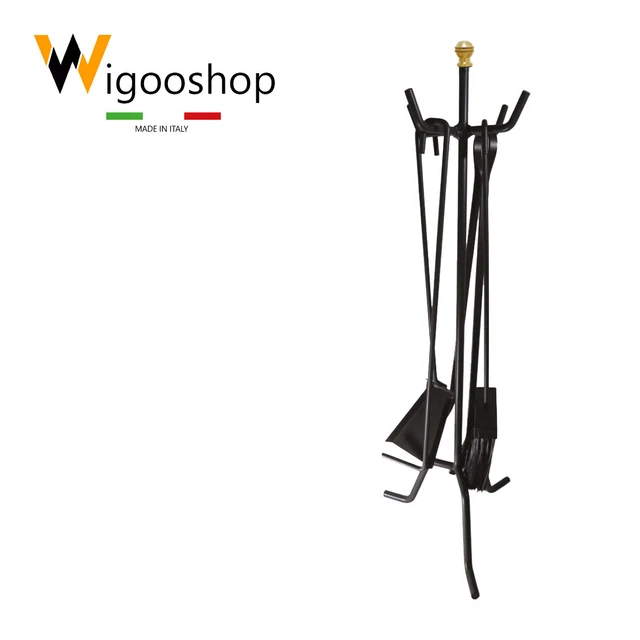 Accessori attrezzi set camino 5 pezzi Gubbio