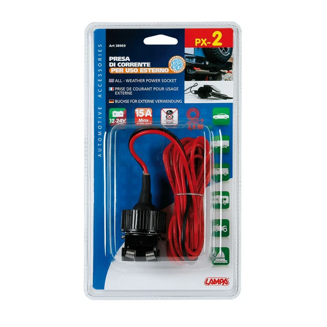 Ruilogod 2pcs impermeabile auto sigaretta accendisigari cappotto
