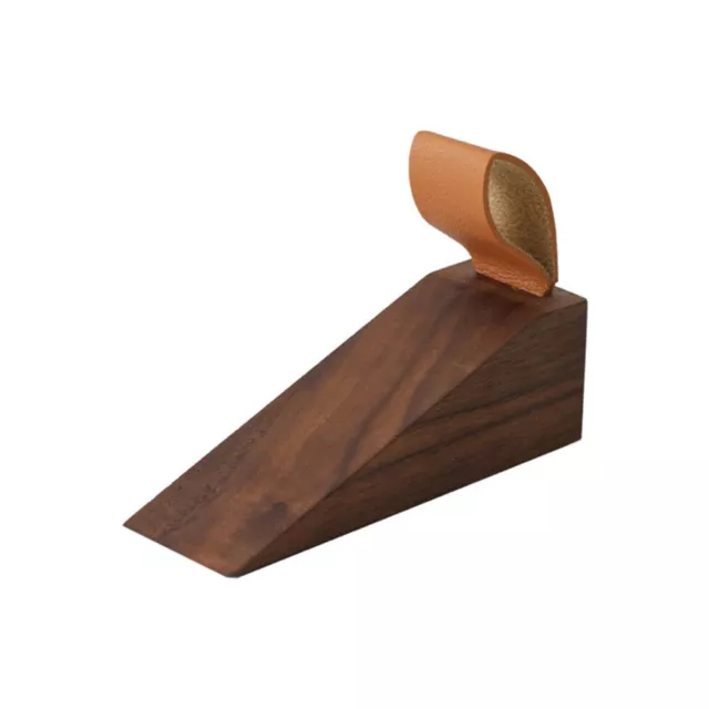 Wooden Door Stopper Solid Wood Non-Slip Heighten Durable Door Wedges Safety