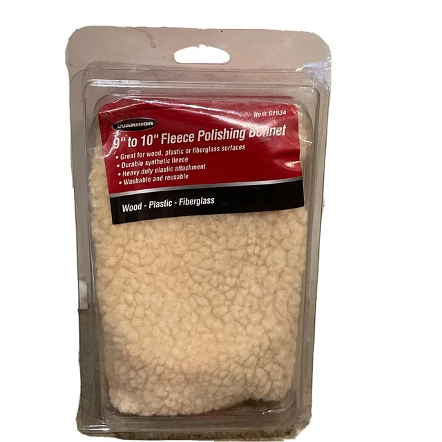 NEW Warrior 9"-10" Fleece Polishing Bonnet Reusable