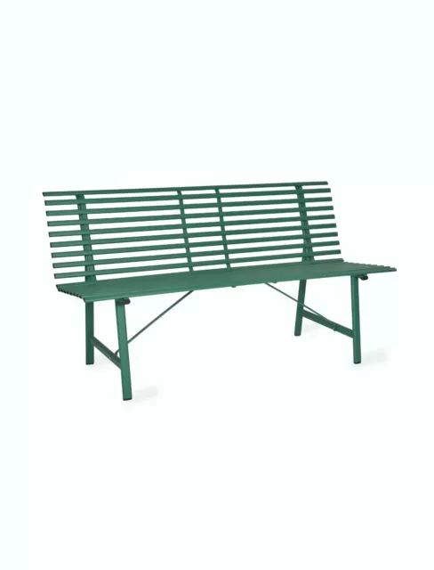 Sturdy Classic Sage Green Metal Indoor Outdoor Patio Garden Furniture Seat Bench