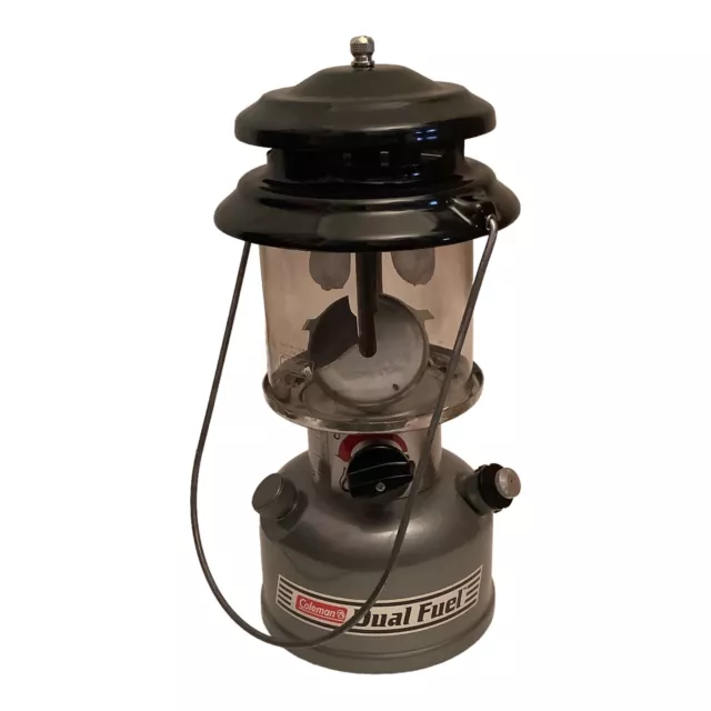 Coleman Dual Fuel Two Mantle Lantern 285-746T USA  W/Box , Carry Case & Funnel
