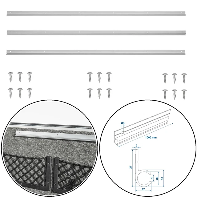 Der Pate 2 4x Kederschiene 90° Alu - 100 Cm Lang, Für Keder 7-9