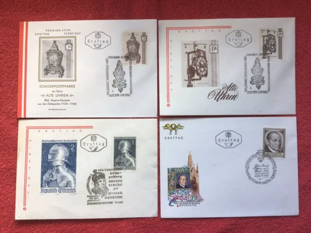 4 Stk.Konvolut Ersttagsbriefe mit Sonderpostmarken (Österreich) 1969/1970 (S733)
