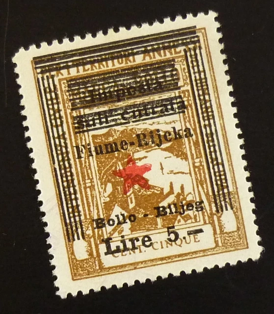 Fiume c1945 Italy Croatia Yugoslavia Ovp. Revenue Stamp - Lire 5 R26