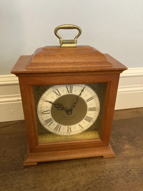 Seth Thomas Exeter Electric Mantle Clock Chime Model E538-004 Working A305