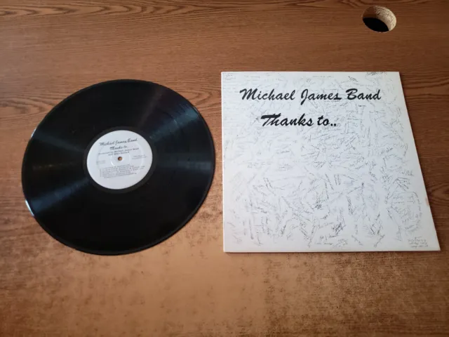 RARE SIGNED AUTHENTICATED 1980s MINT-EXC Michael James Band – Thanks to... LP33