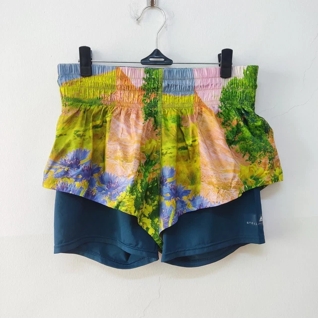 Adidas by Stella McCartney pantaloncini da corsa floreali 36 pantaloncini...