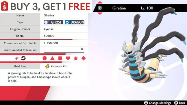 Shiny Giratina Origin best Stats // Pokemon Legends: Arceus 