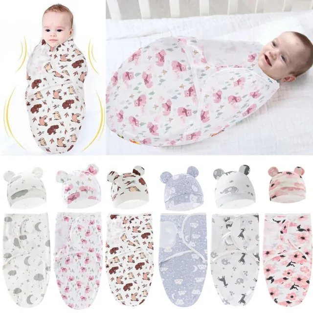 0-12 Months Newborn Baby Swaddle Blanket Easy Adjustable Infant Sleep Sack Wrap