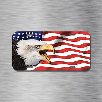 Bald Eagle Vehicle License Plate Front Auto Tag Plate USA America FREE SHIP! New