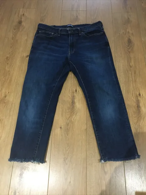 Mens Lands’End Jeans Size W36 L25.5 Square Rigger Slim Fit Blue Casual Jean