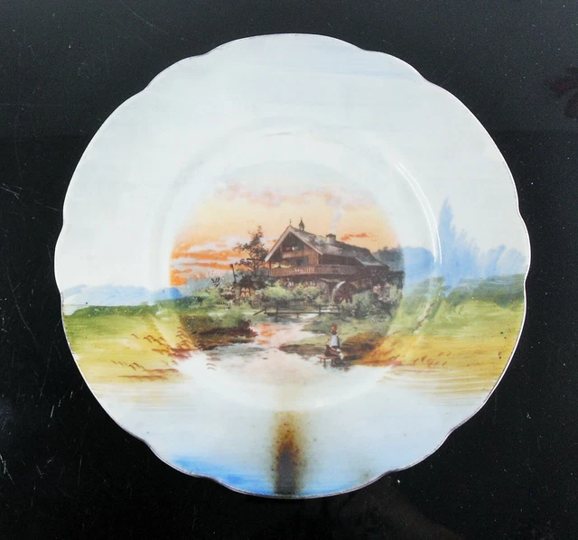 ANCIENNE ASSIETTE EN porcelaine de Limoges Haviland Peinte main Signée