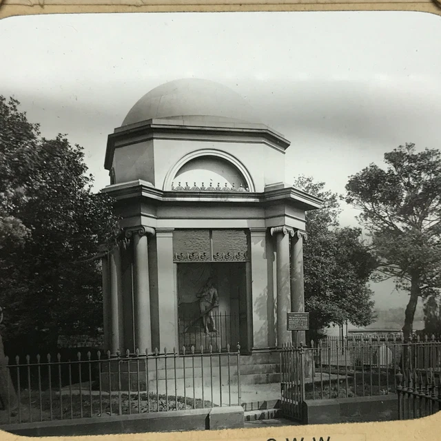 Antique Robert Burns Mausoleum Dumfries Scotland Glass Magic Lantern Slide