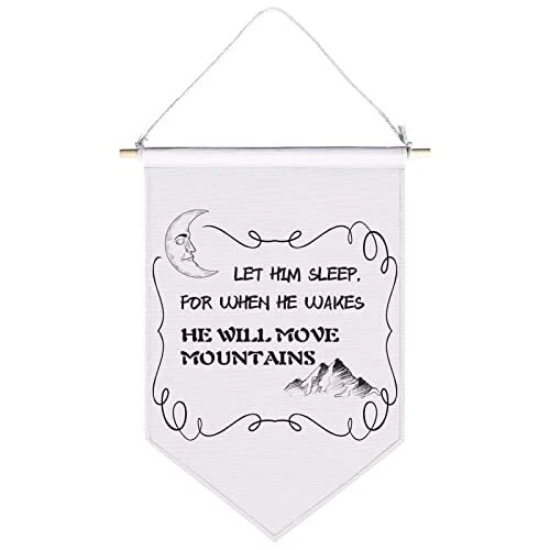 Baby Nursery Decor Canvas Banner Baby Boy Gifts - Let Him Sleep for When He