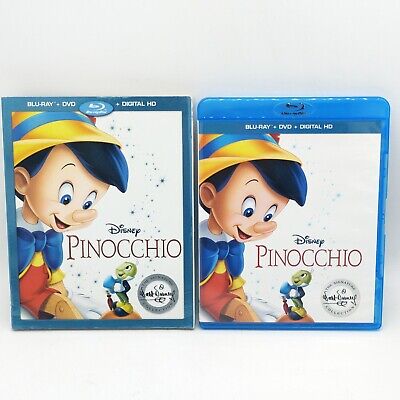 Pinocchio Blu-ray DVD Digital 2017 2-Disc With Slipcover