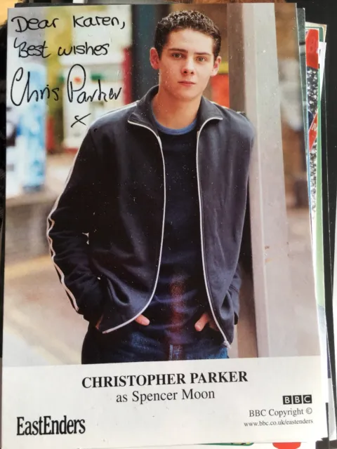 Christopher Parker Eastenders Spencer Moon Hand Signed Personalised