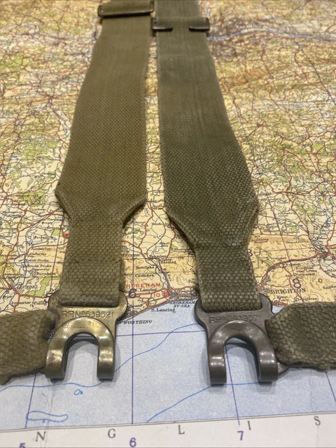 WW2 British Webbing Strap Repro - 1 Metre Khaki Canvas Army Military Field Gear