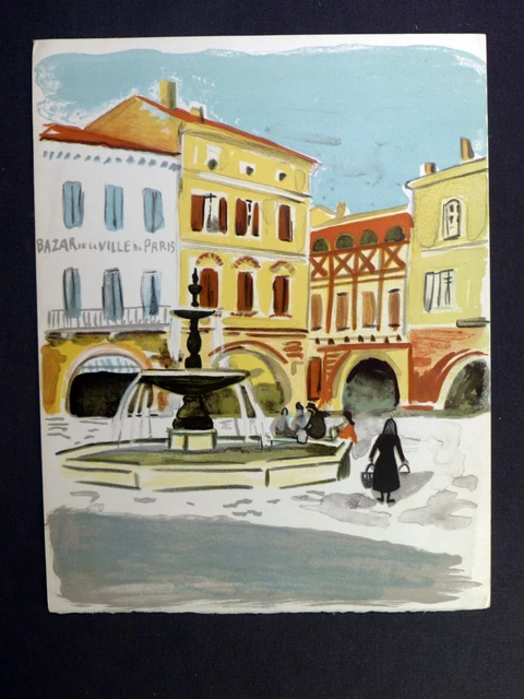 Lithographie Yves Brayer 'Paysage De Provence' 85x71cm - Signée, Série 7/180