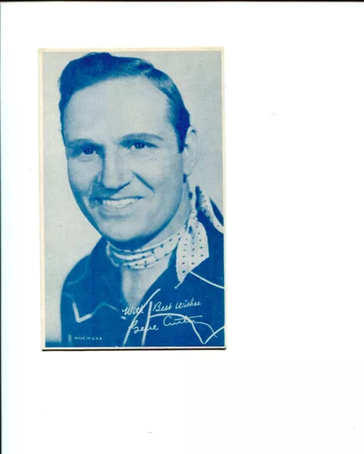 Gene Autry Western Actor Singing Cowboy Post Card Arcade Photo #1
