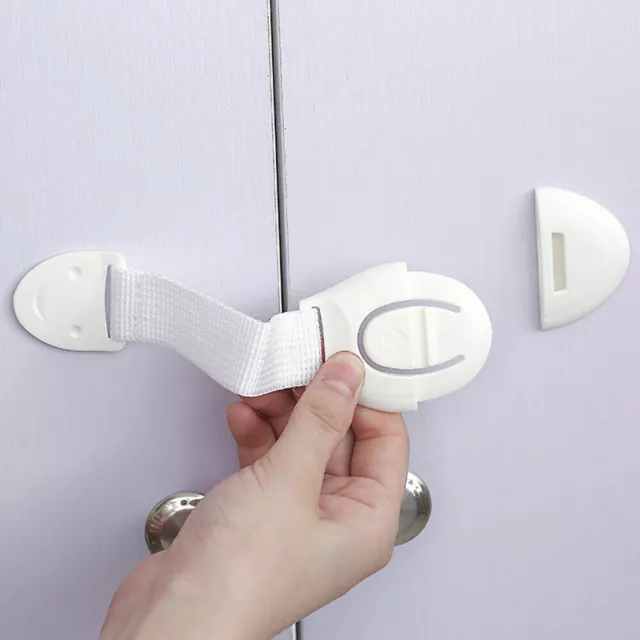16X Child Kids Baby Safety Lock For Door Drawers Cupboard Cabinet Adhesive 3