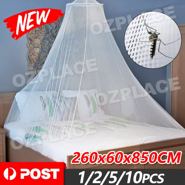 Mosquito Net Double Single Queen Canopy Bed Curtain Dome Stopping Fly Insect OZ