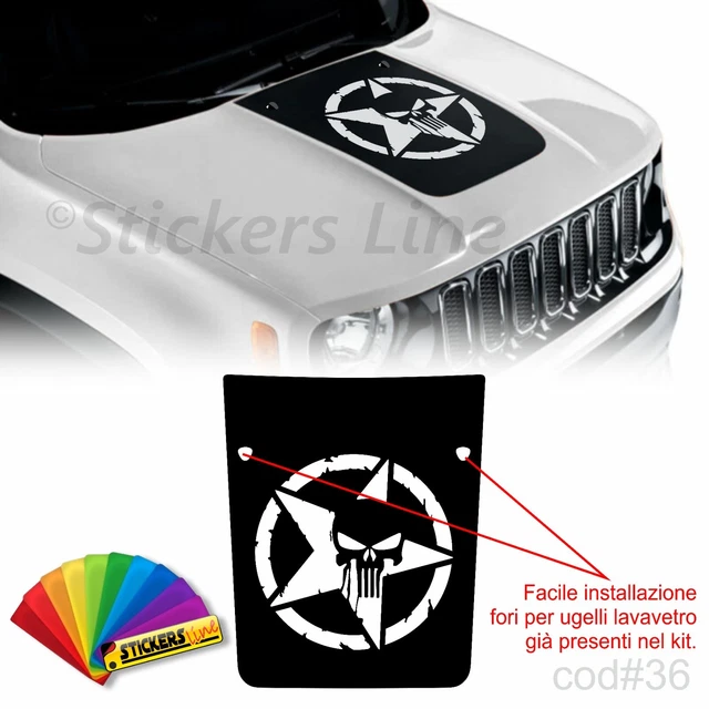 2 Adesivi Per Auto Con Teschio - Decalcomanie In Vinile Nero 30x20 Cm - Impermeabili E Resistente Per Carrozzeria, Cofano, Camion - Facili Da Applicare E Rimuovere