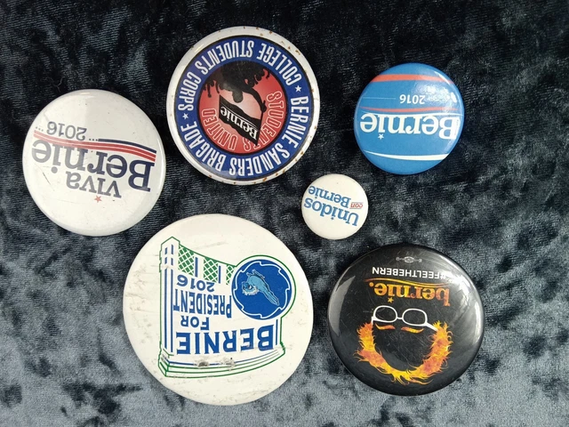 Bernie Sanders 6 Political Buttons - FREE SHIPPING