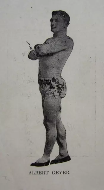 Vintage Circus PT Barnum Acrobat Albert Geyer Promotional Trifold Brochure 1900s