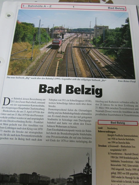 BAHNHOF MIT GLEISPLAN N Bad Belzig Brandenburg 6S EUR 4,29 PicClick DE