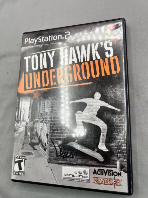 Tony Hawk's Underground (PS2, 2004, T) RETRO VIDEO GAME - GAME + CASE - TESTED