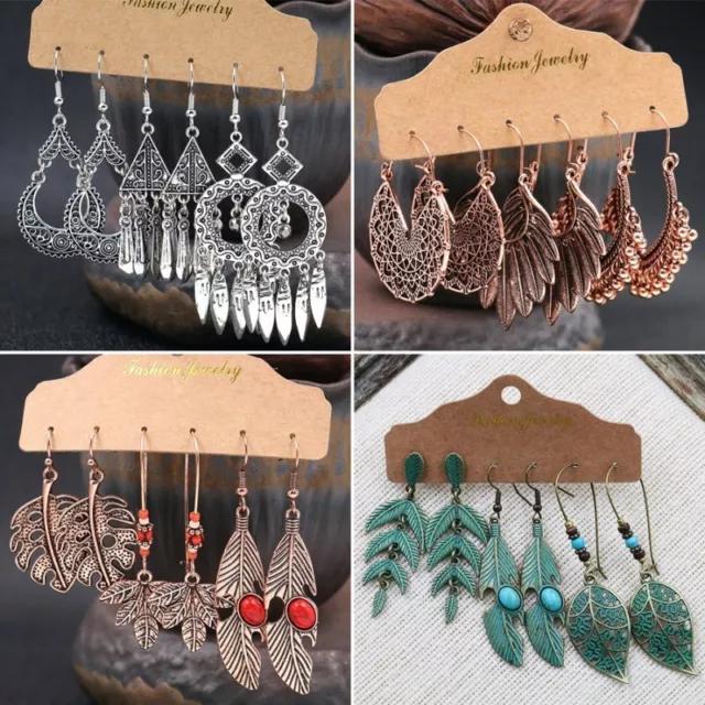 Boho Gypsy Earrings Tribal Ethnic Festival Tassel Hook Drop Dangle Jewelry Gift