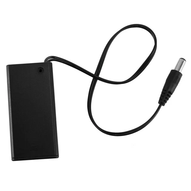 DC 9V PP3 Battery Holder Box Enclosure Cable On/Off Switch Cover + 2,6027