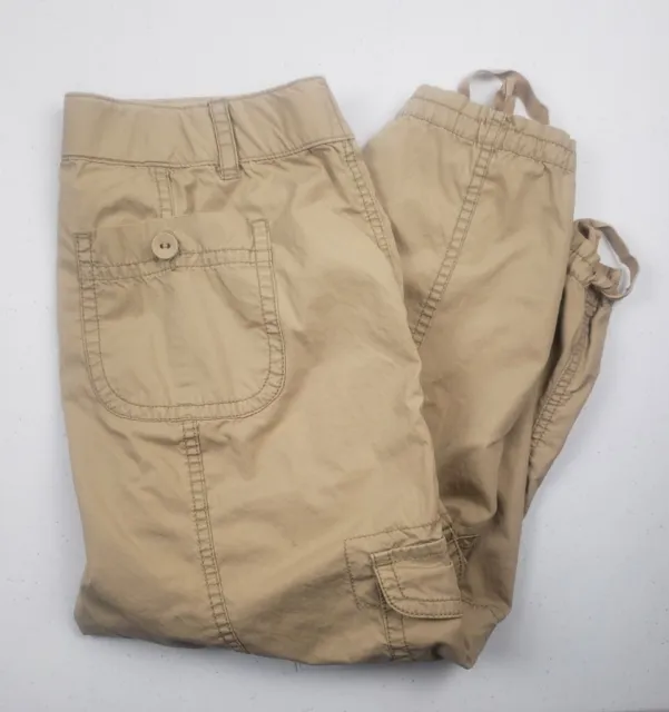 St. Johns Bay Cargo Capri Pants Khaki Womens Size 10