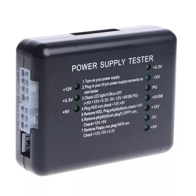 SATA HDD Power Supply Tester Checker Meter PC Computer Power Supply Measuring