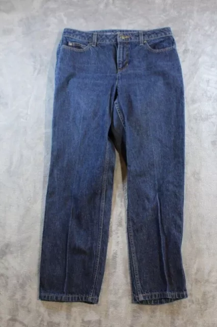 Liz Claiborne Classic Fit Straight Leg Jeans  Petite 10P Blue Mid Rise