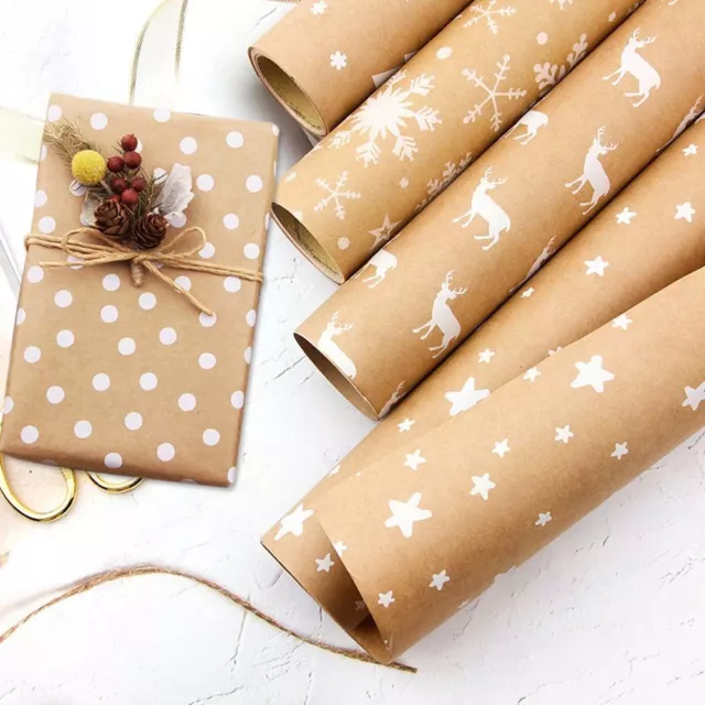 Kraft Paper Christmas Decoration Gift Wrapping Paper Scrapbook Party Supplies