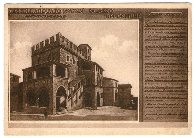 Cartolina - Regno - 1942 - Castell'Arquato (Piacenza) - Palazzo - FG - VG