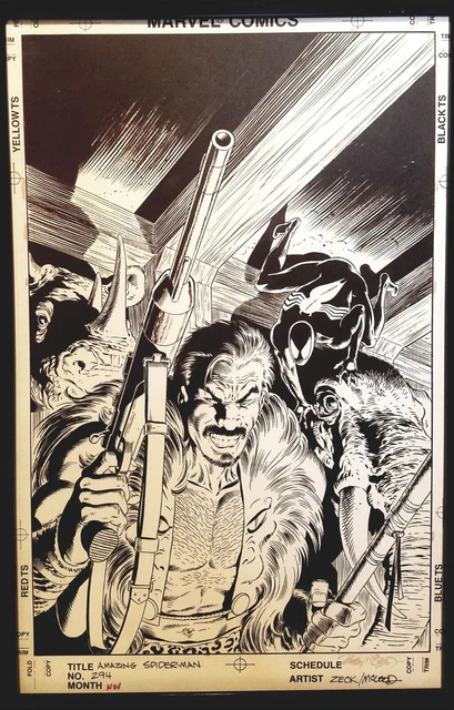 Amazing Spider-Man #294 Kraven Mike Zeck 11x17 FRAMED Original Art Poster Marvel
