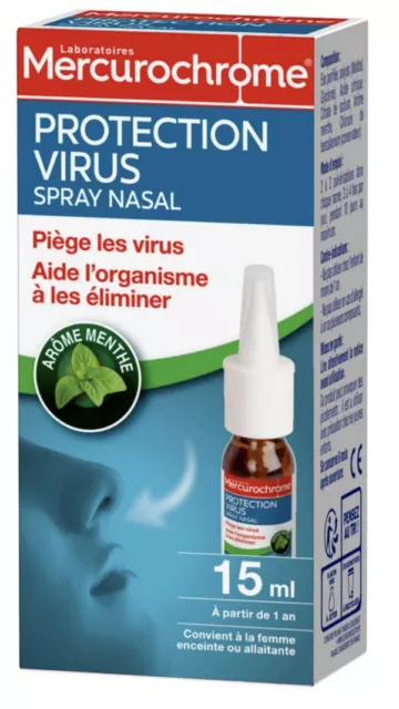 Spray nasal protection virus Mercurochrome