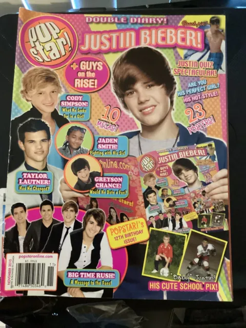 Pop Star Magazine (Justin Bieber Cover, November 2010) Single Issue Magazine –