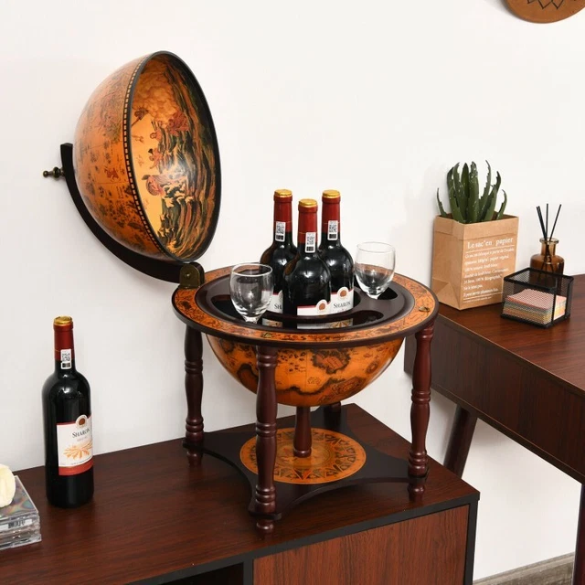 23 Inch Globe Wine Bar Stand for Dining Room and Living Room 23 Inch Globe Wine Bar Stand for Dining Room and Living Room