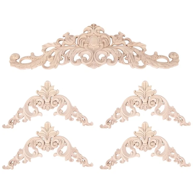 Wood Appliques Onlays Decorative Wood Appliques DIY Wood Appliques for Bed  B8R2