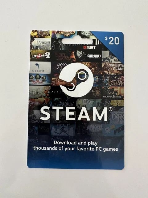 Steam Wallet Gift Card - $20 (Physical Card ) 20$ value!