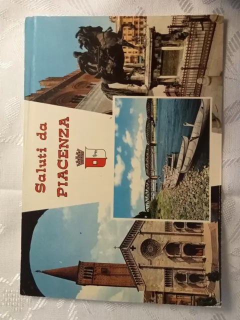 Cartolina Antica Saluti Da Piacenza Viaggiata