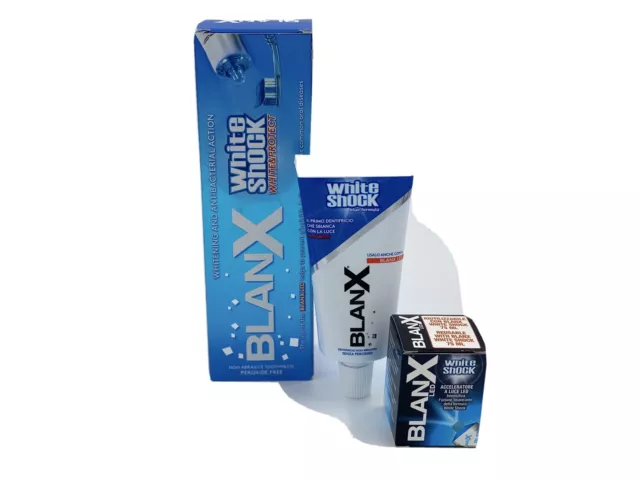 2x BlanX White Shock and Protect Toothpaste 50ml with LED