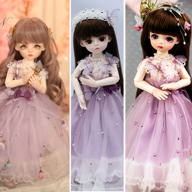 30cm Height Moveable Jointed Doll 1/6 BJD Dolls Mini Cute Girl Clothes Kids Toys