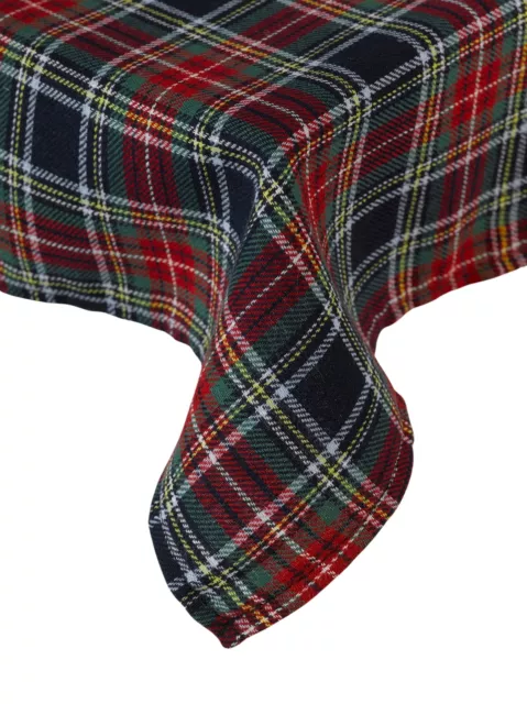 Tischdecke Tartan kariert Baumwolle Esstischdecke British Made (4 Farben/Größen)