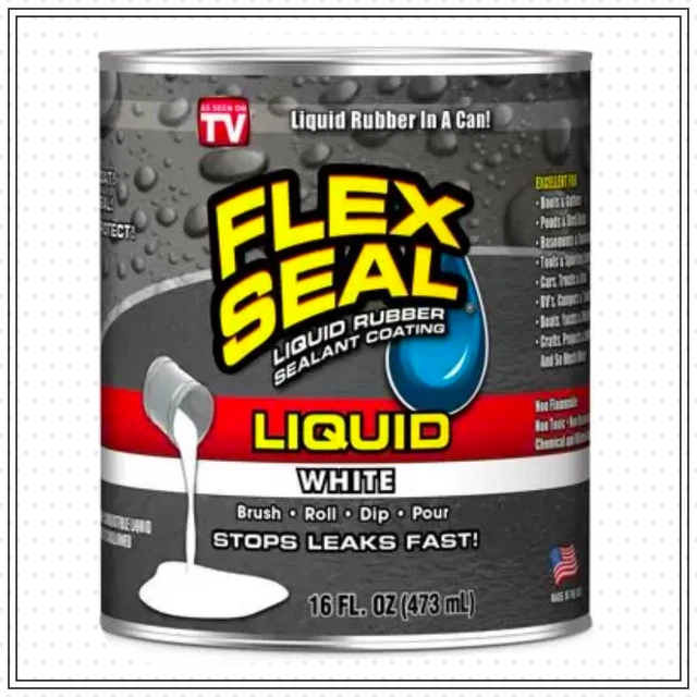 FLEX SEAL LIQUID Rubber Sealant Coating Stop Leak Fast Brush Roll 16 fl